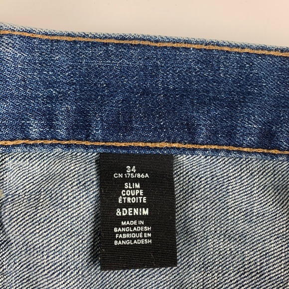 H&M Mens Slim Fit Denim Jeans 34/32 - Picture 4 of 5